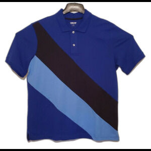 Lands End Polo Shirt Mens Large 42-44 Cotton Blend L VGUC Colorblock